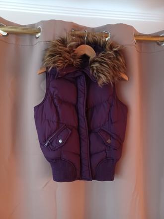 Fialová vesta xs-m, 158-164, c&a,164