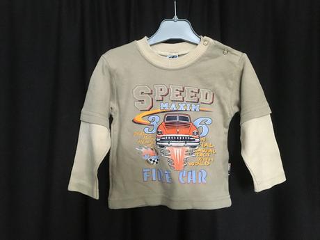 Vel. 80 hnědé triko s autem, 80