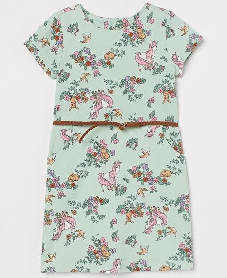 Zvířátkové šaty h&m + pásek vel. 110/116, h&m,110 / 116