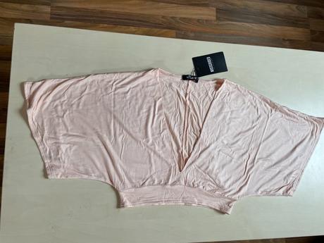 Nový růžový / nude crop top, vel m, missguided, m