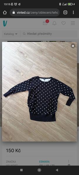 Sháním svetřík ve velikosti 44/46. Máte někdo?