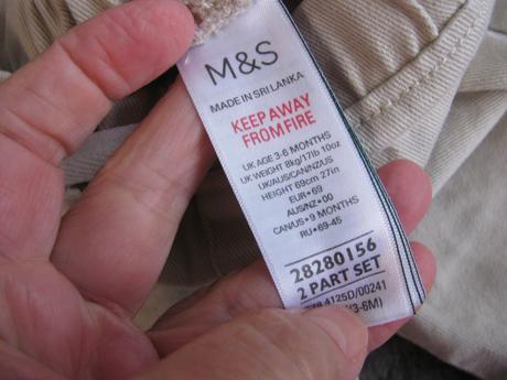 Pružné béžové džínové kalhoty v pase do gumy m&s, marks & spencer,68