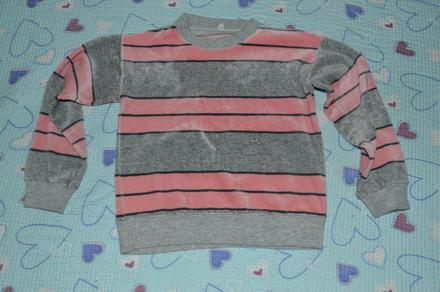 Sametová plyšová mikina 110/116, 110