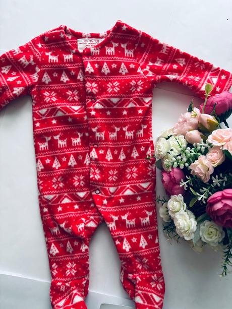 Overálek flecový vánoční- v.newborn, 50