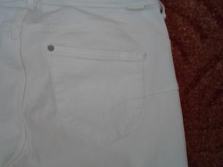 Bílé kalhoty rifle džíny, h&m,38