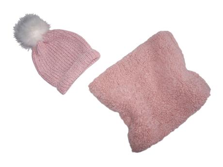 Zimní čepice s bambulí + nákrčník, 
