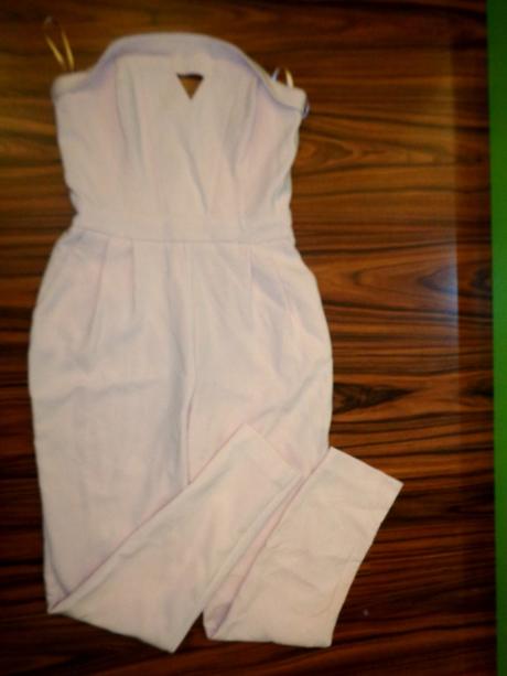 Luxusní starorůžový společenský overal uk 8, 34