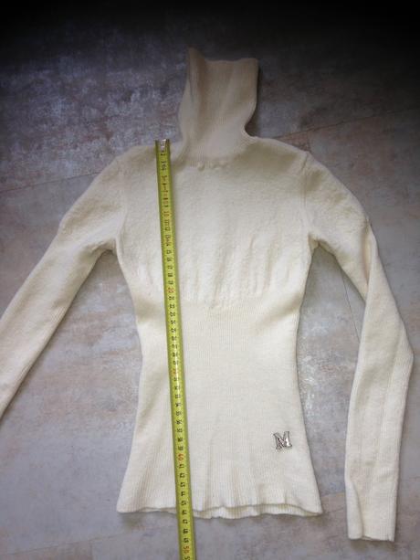 Béžový rolák pura lana xxs max mara brož s "m", xs