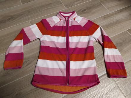 Pruhovaná flísová mikina vel.128/134, kiki&koko,128