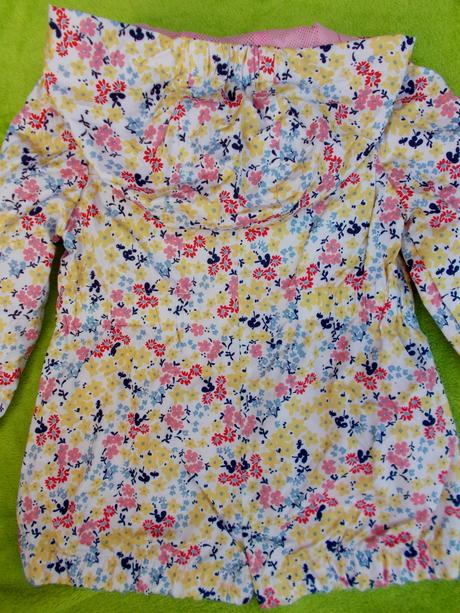 Jarní kytičkovaná bunda, parka, nutmeg,92