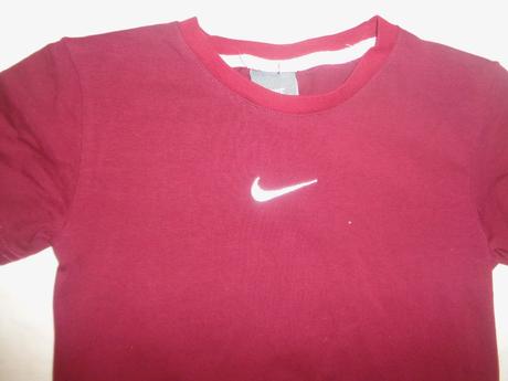 Vínové bavlněné tričko nike, nike,128