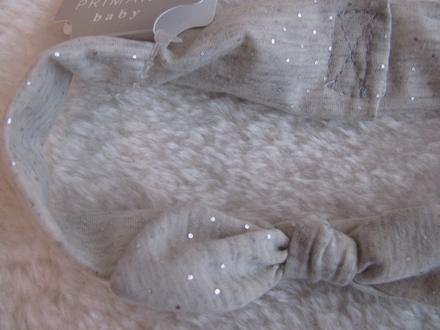 Kojenecká sv.šedá čelenka s mašlí, primark