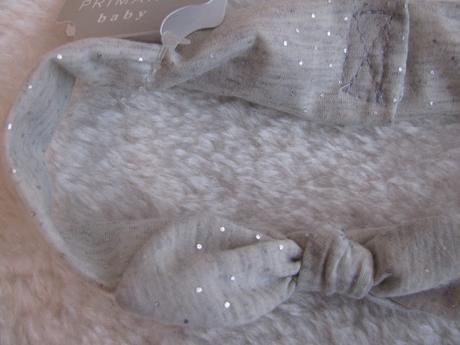 Kojenecká sv.šedá čelenka s mašlí, primark