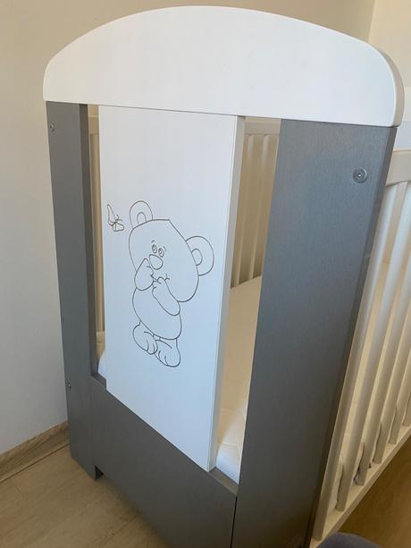 Postýlka + matrace a přebalovací komoda, šířka (cm): 60,délka (cm): 120