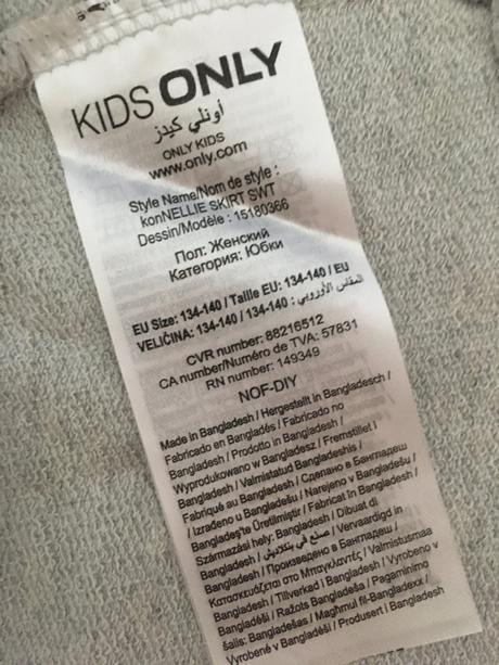 Dívčí sukně kids only, vel. 134/140, only,134