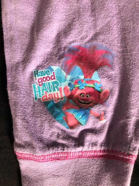 Vel. 98 fialové pyžamové kalhoty troll, 98