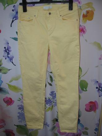 Strečové žluté džínové kalhoty essentials, 38