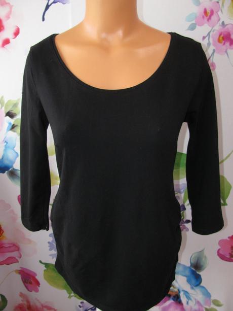 Těhotenské černé elastické tričko h&m, h&m,m