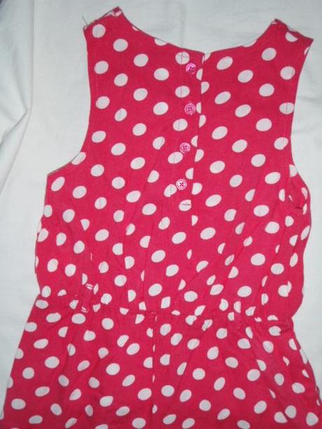 Letní červený puntikatý overal, young dimension,110