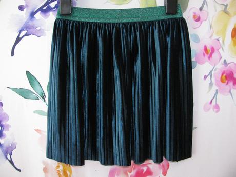 Elastická velurová tyrkysová sukně m&s, marks & spencer,122