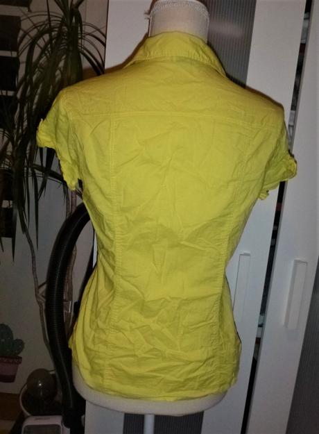 Košilová halenka módní žlutá - vel.s-m, terranova,m