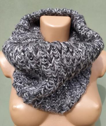 Šedá pletená šála tunel accessorize, 