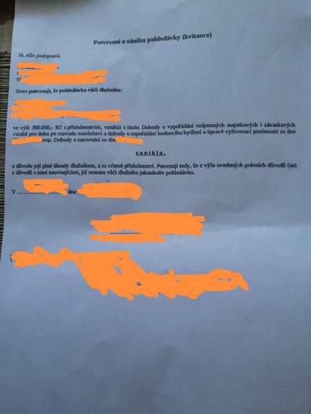 Kvitance: Ochrání vás ohledně úvěru po rozvodu?