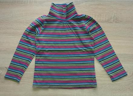 Bavlněné pruhované tričko s rolákem vel. 110-116, marks & spencer,110