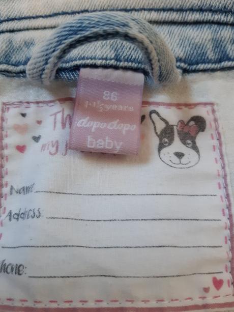 Riflová bunda s výšivkami, dopodopo,86