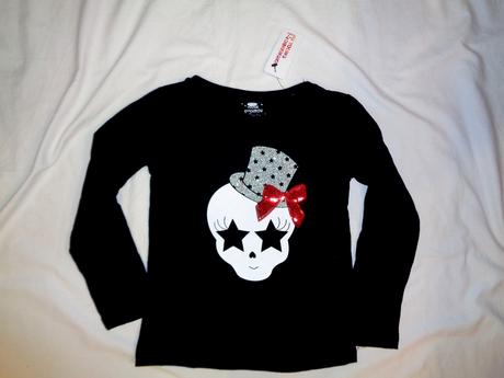 Luxusní černé tričko s lebkou parádnicí, young dimension,104 / 110 / 116 / 122