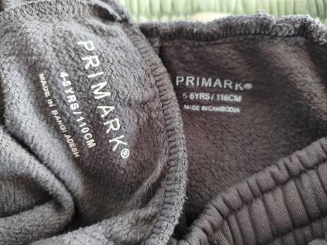 Tepláky teplé pro kluka 3ks 104/110, primark,104