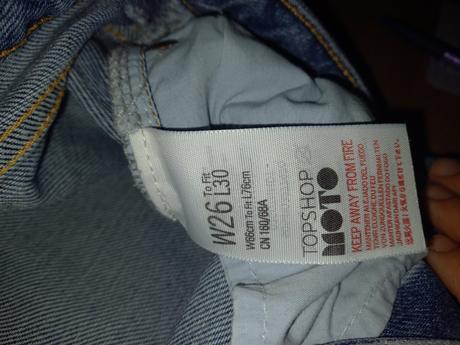 Džínsy moto, v. 26/30, zn. topshop, topshop,26