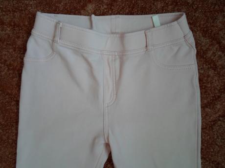 Růžové kalhoty legíny, h&m,140