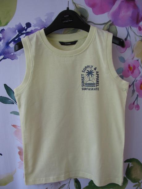 Světle žluté bavlněné tričko, george,128