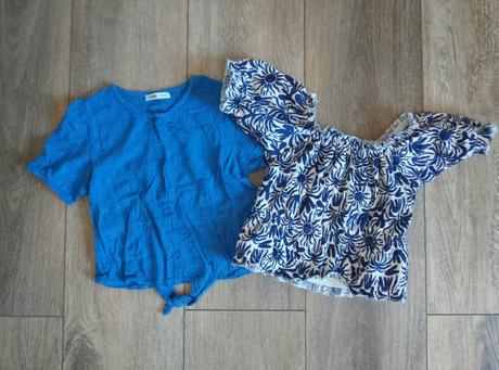 Dvě halenky crop top vel.140, 140