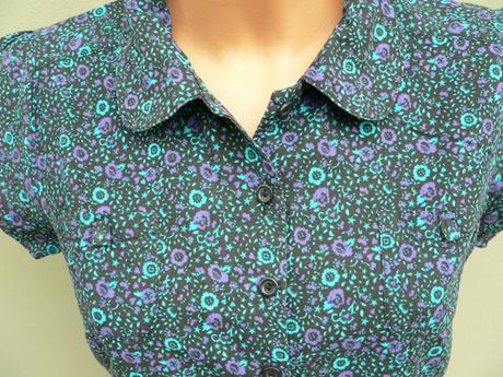 Květovaná košile blůzka divided - vel.40, h&m,40