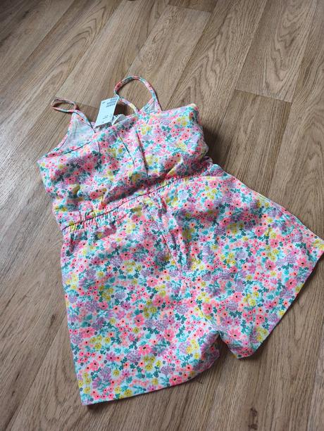 Kytičkový letní overal h&m 134/140, h&m,140