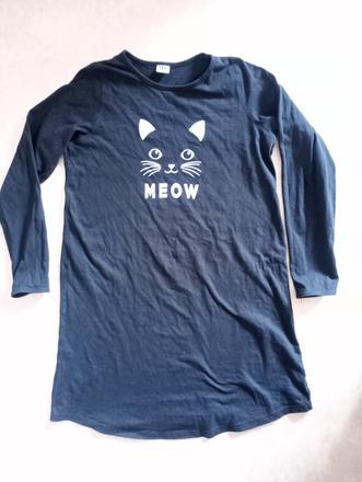 Noční košile, košilka s kočkou, kik,158