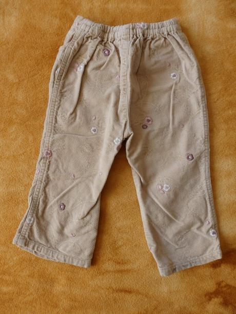 Semíškové kalhoty s kytičkami, mothercare,86
