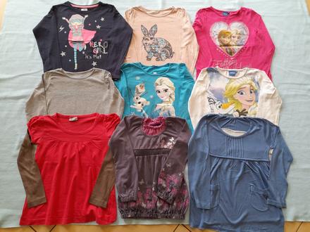 9 x tričko / tunika, vel 122/128, disney,122