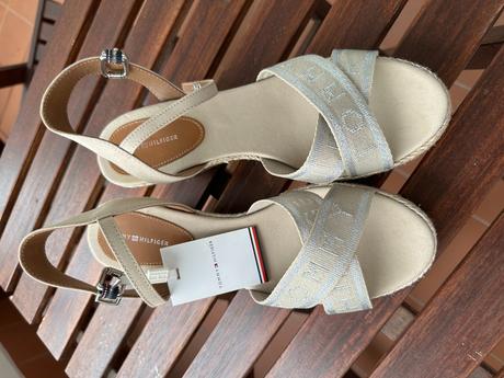 Sandálky tommy hilfiger na klínku, tommy hilfiger,41