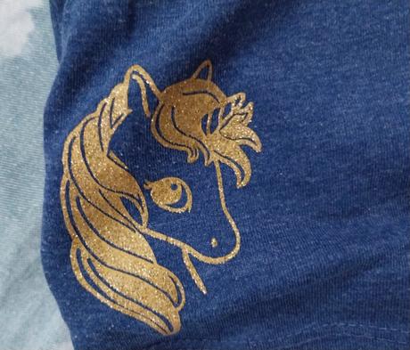 Kraťasy s jednorožcem, h&m,134