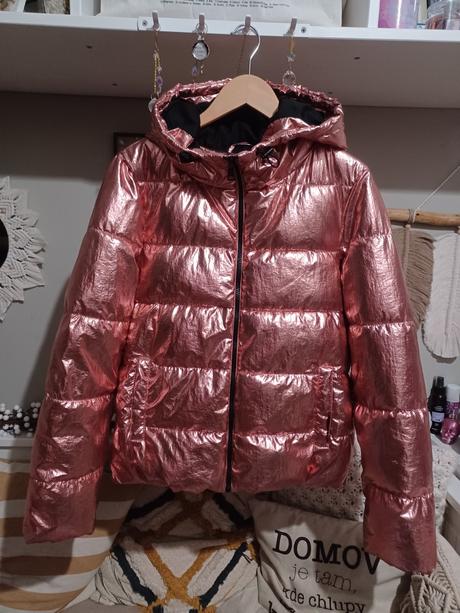 Lesklá růžová zimní bunda only s/m, 158-170, only,s