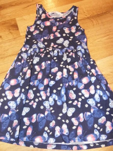 Šaty s motýlky, h&m,110