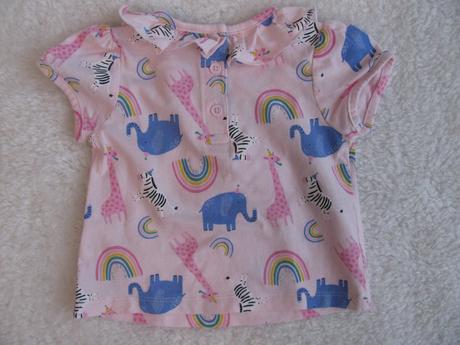 Růžové bavlněné tričko se zvířátky, matalan,62