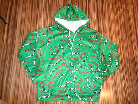 Luxusní mikina s motivem žabák pepe, s