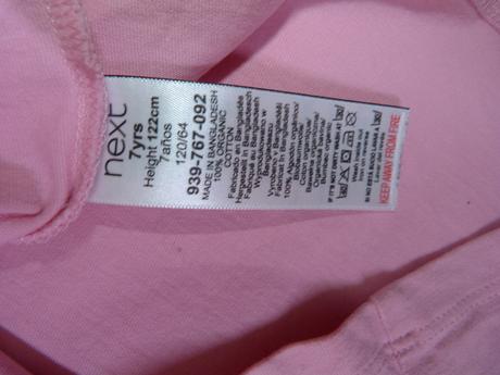 Bavlněné tričko vel. 7 let, next,122