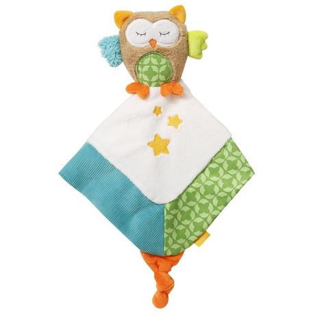 Mazlící dečka baby fehn forest sova plyšová,