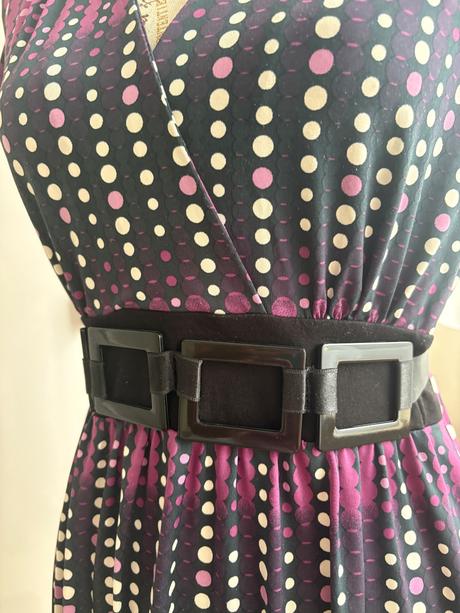 Tunika fialovo-černo-bílá v provedení heine 34, s