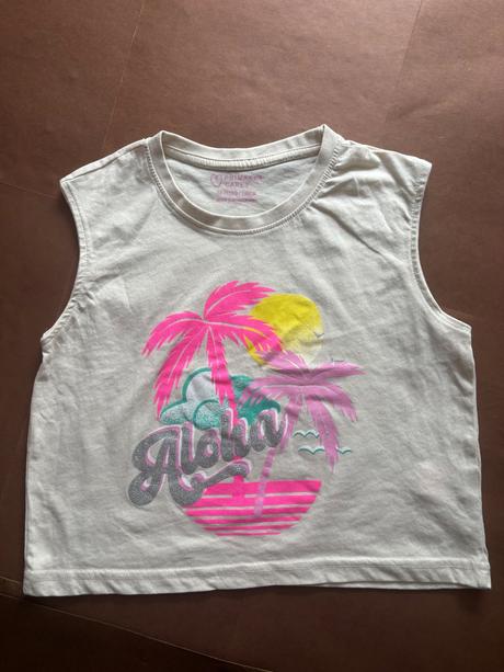 Triko crop top béžové - v.10/11 let, primark,146